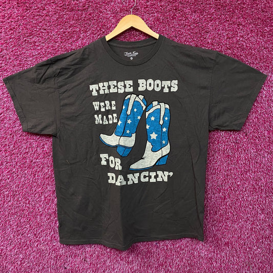 Junk Food These Boots Were Made For Dancin' Easy Graphic Women's Tee XL