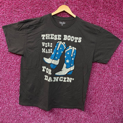 Junk Food These Boots Were Made For Dancin' Easy Graphic Women's Tee XL