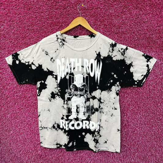 Death Row Records Bleach Dye Rap Tshirt size Large