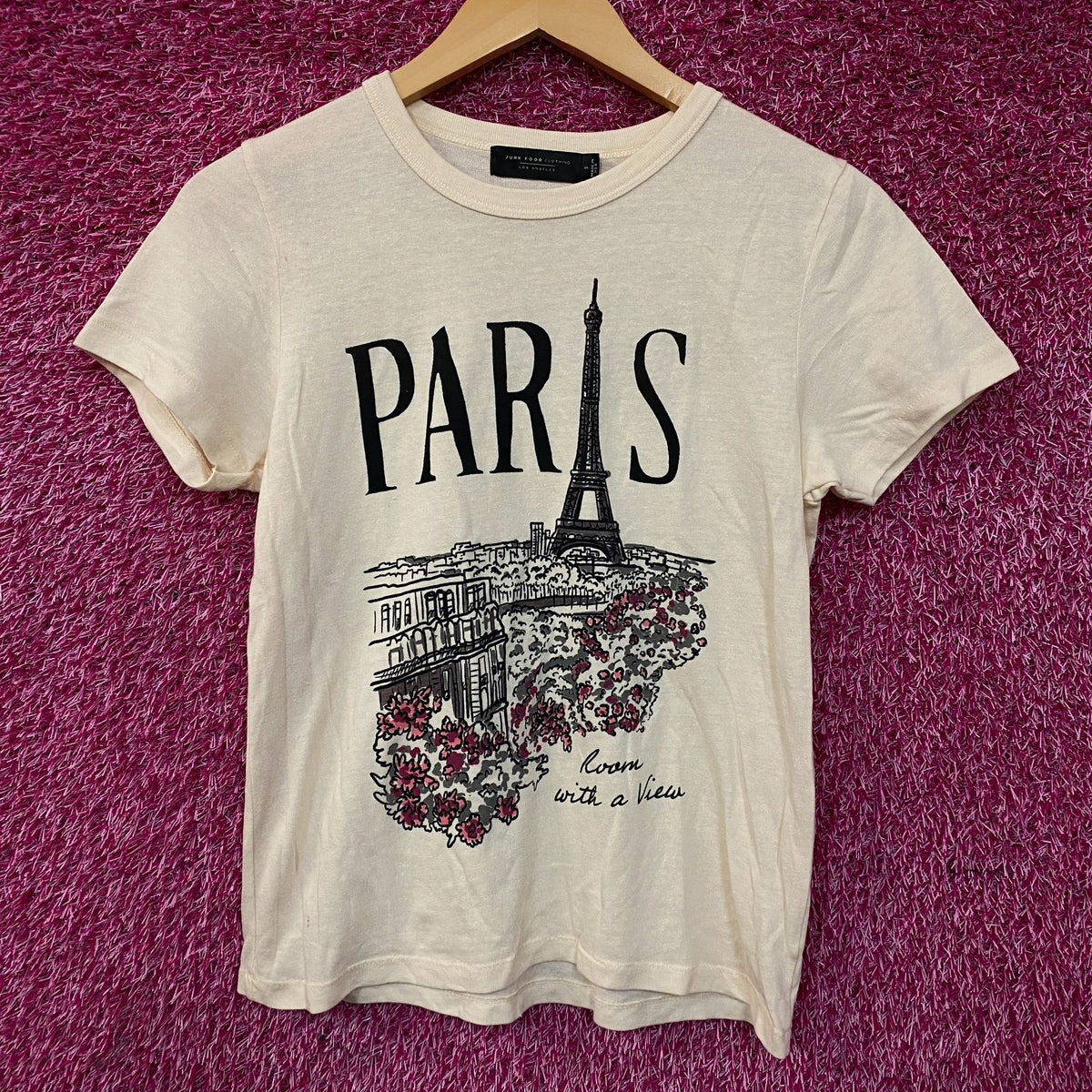 Junk Food Clothing Paris Room with a View Women's Original Tee Small