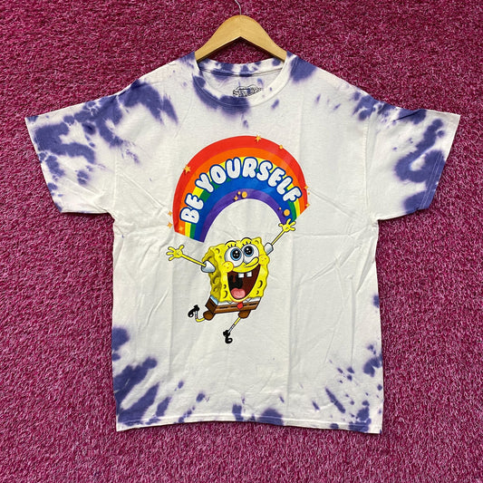SpongeBob SquarePants Be Yourself Nickelodeon Tie Dye Tee L