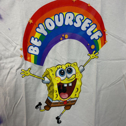 SpongeBob SquarePants Be Yourself Nickelodeon Tie Dye Tee L