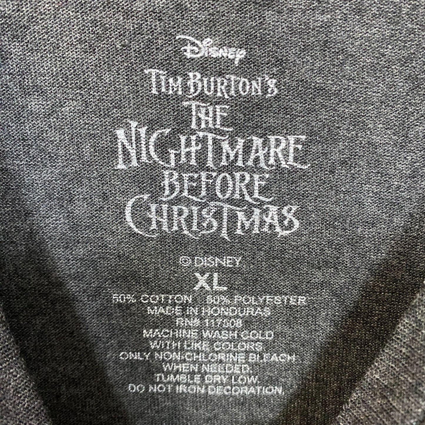 Tim Burton's Nightmare Before Christmas Jack Skellington Iconic Pose T-Shirt XL