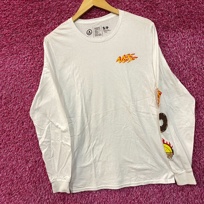 Neff Long Sleeve Donuts Graphic Design T-shirt Small
