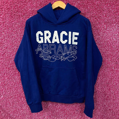 Gracie Abrams Letter Repeat Graphic Pullover Hoodie Medium