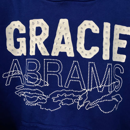 Gracie Abrams Letter Repeat Graphic Pullover Hoodie Medium
