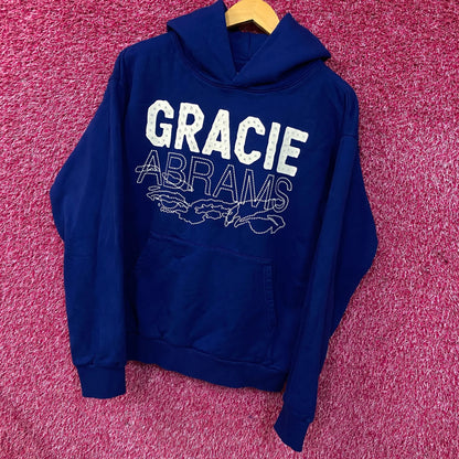 Gracie Abrams Letter Repeat Graphic Pullover Hoodie Medium