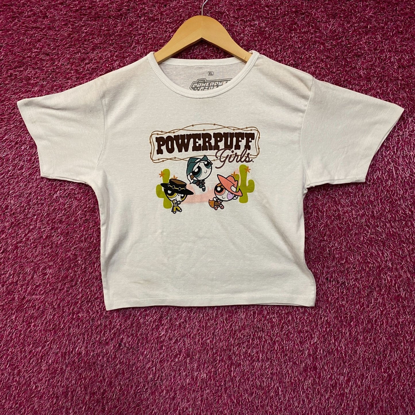 The Powerpuff Girls Western Cowgirls Graphic Women's Crop Top XL