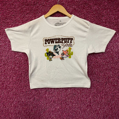 The Powerpuff Girls Western Cowgirls Graphic Women's Crop Top XL