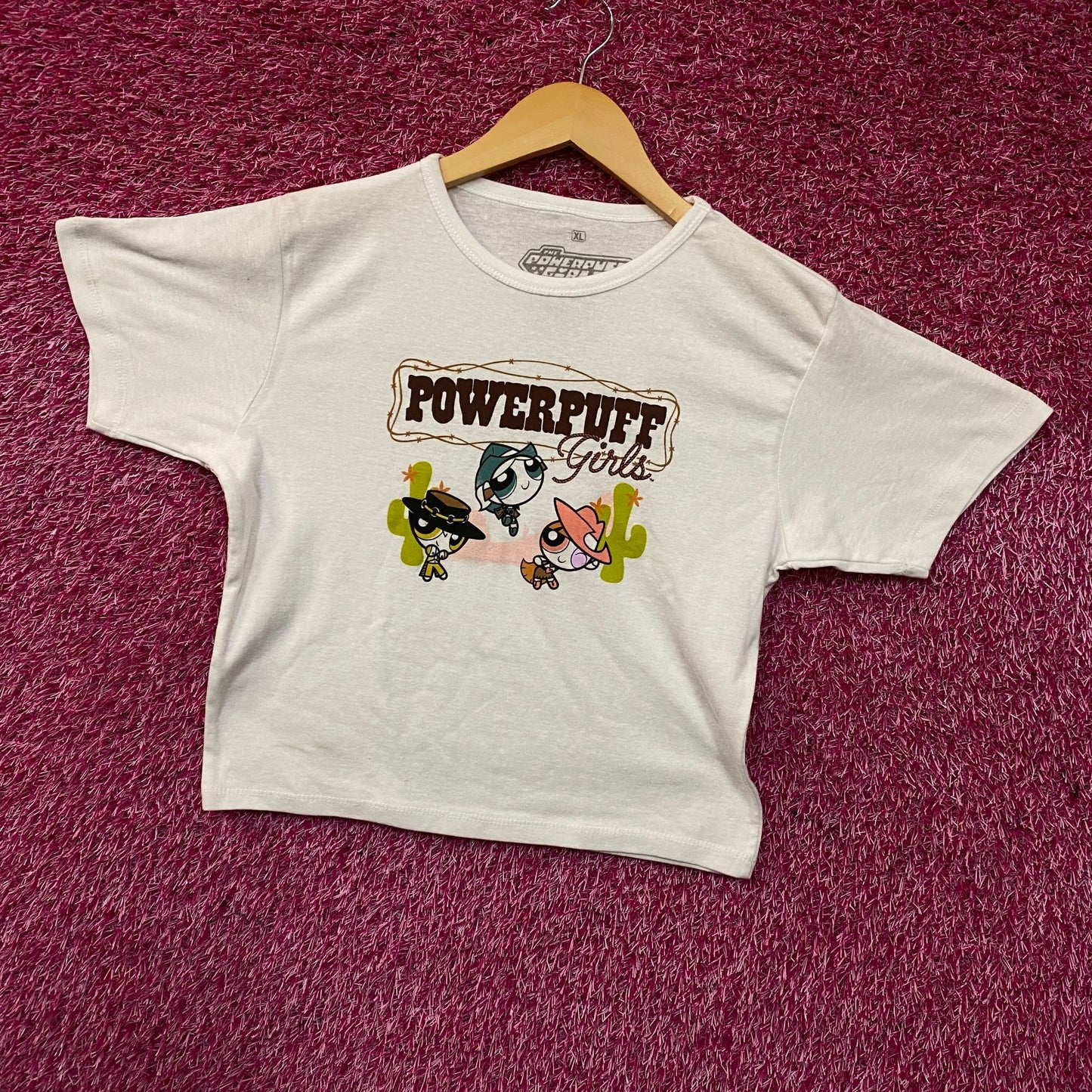The Powerpuff Girls Western Cowgirls Graphic Women's Crop Top XL