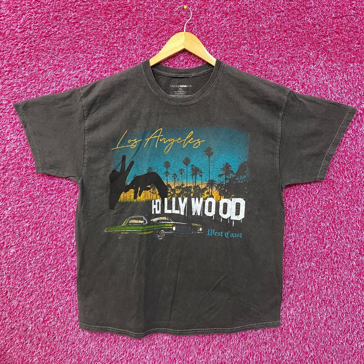 Hollywood West Coastin Pigment Dye Short Sleeve Tee 2XL
