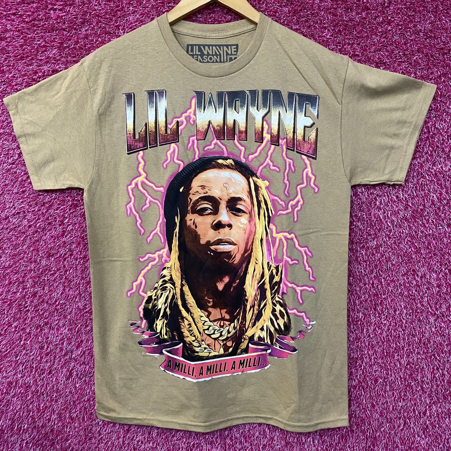 Reason Lil Wayne A Milli Lightning Brown T-Shirt medium Medium