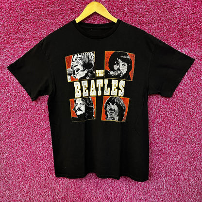The Beatles Let It Bee Black Distressed Tshirt size Medium