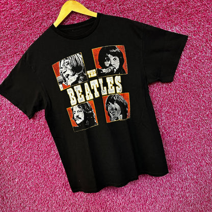 The Beatles Let It Bee Black Distressed Tshirt size Medium