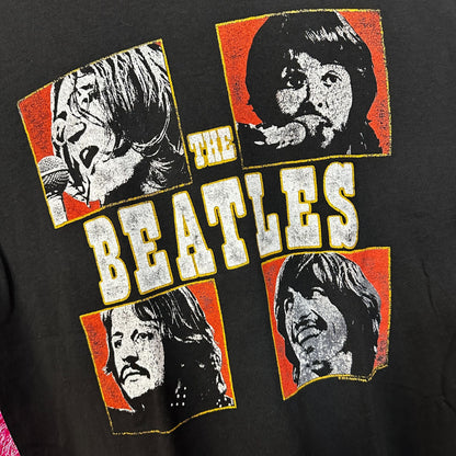 The Beatles Let It Bee Black Distressed Tshirt size Medium
