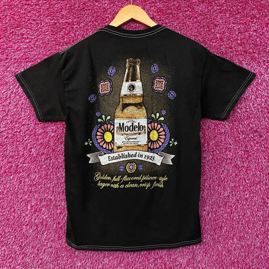 Modelo Especial Cinco de Mayo Art Beer Promo Graphic T-Shirt Medium