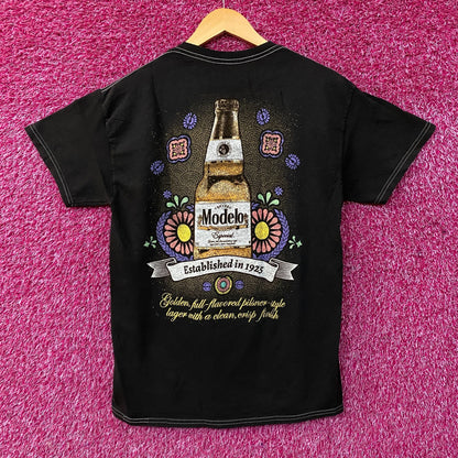Modelo Especial Cinco de Mayo Art Beer Promo Graphic T-Shirt Medium