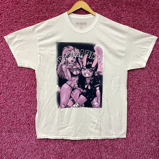 Bad Habit Devil School Girl Waifu Anime T-Shirt Large