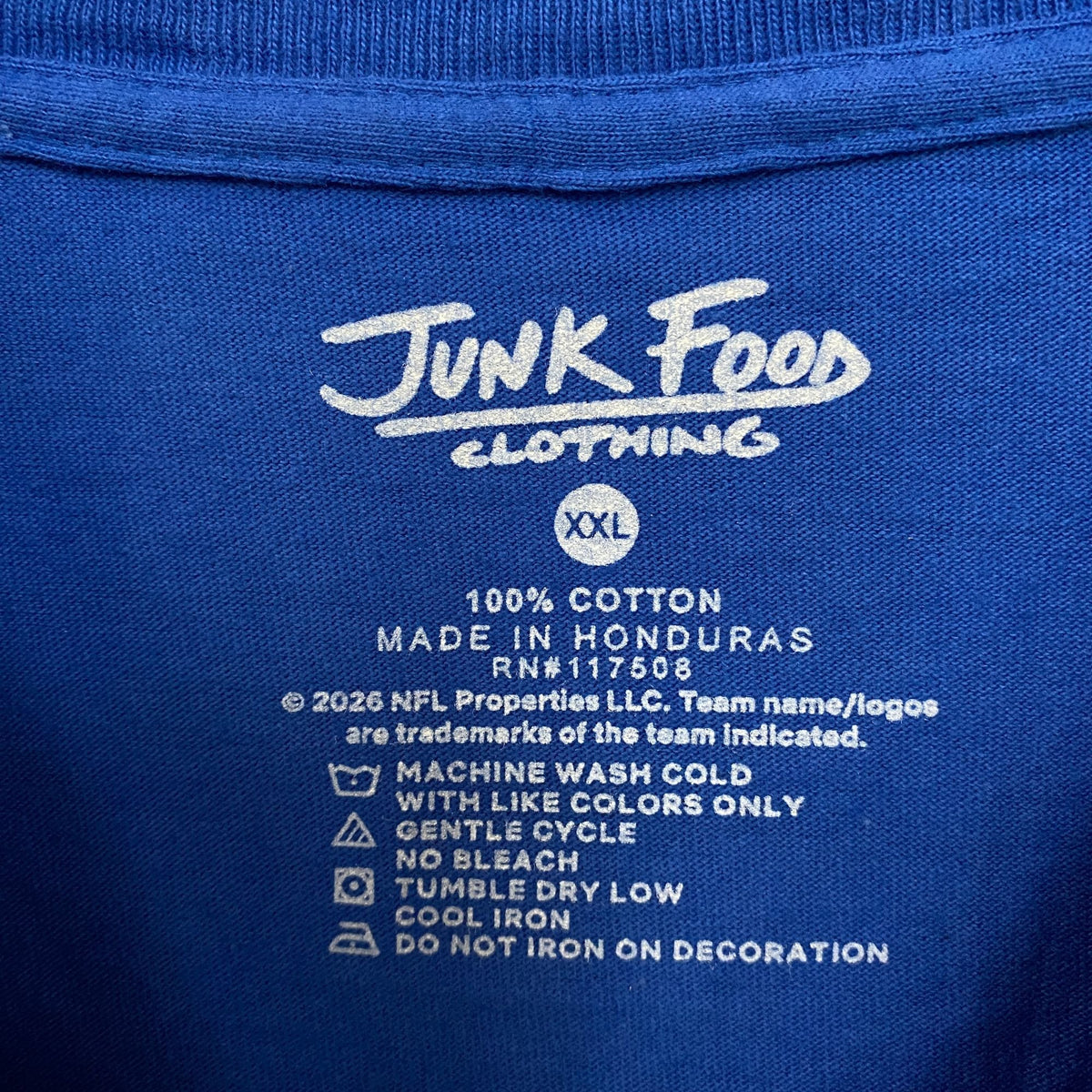 Junk Food New York Giants 90's Style Tshirt size 2XL