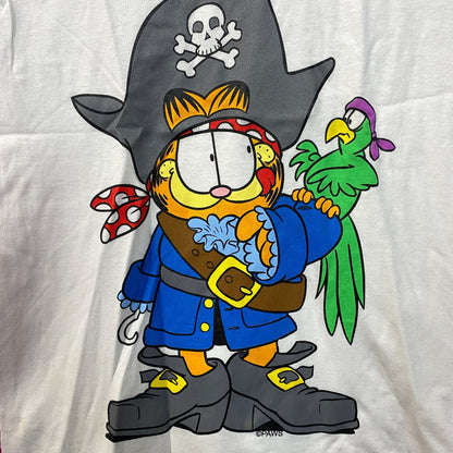 Garfield Pirate and Parrot Graphic Design T-Shirt Small