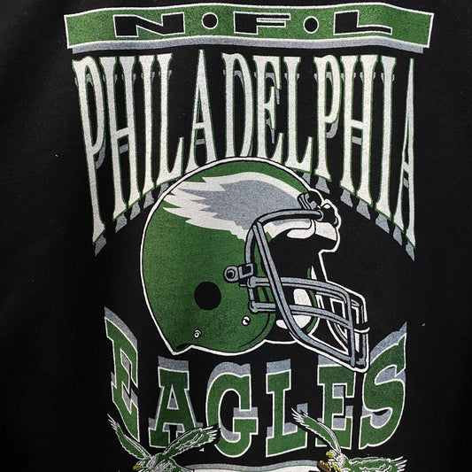 Junk Food NFL Philadelphia Eagles Helmet Logo Flea Market Crew Sweatshirt Medium