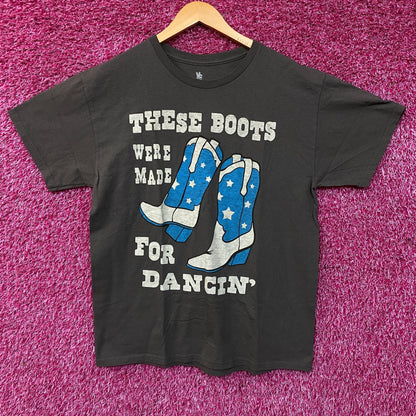 Junk Food These Boots Were Made For Dancin' Easy Graphic Women's Tee Medium