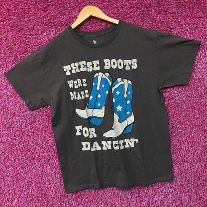 Junk Food These Boots Were Made For Dancin' Easy Graphic Women's Tee Medium