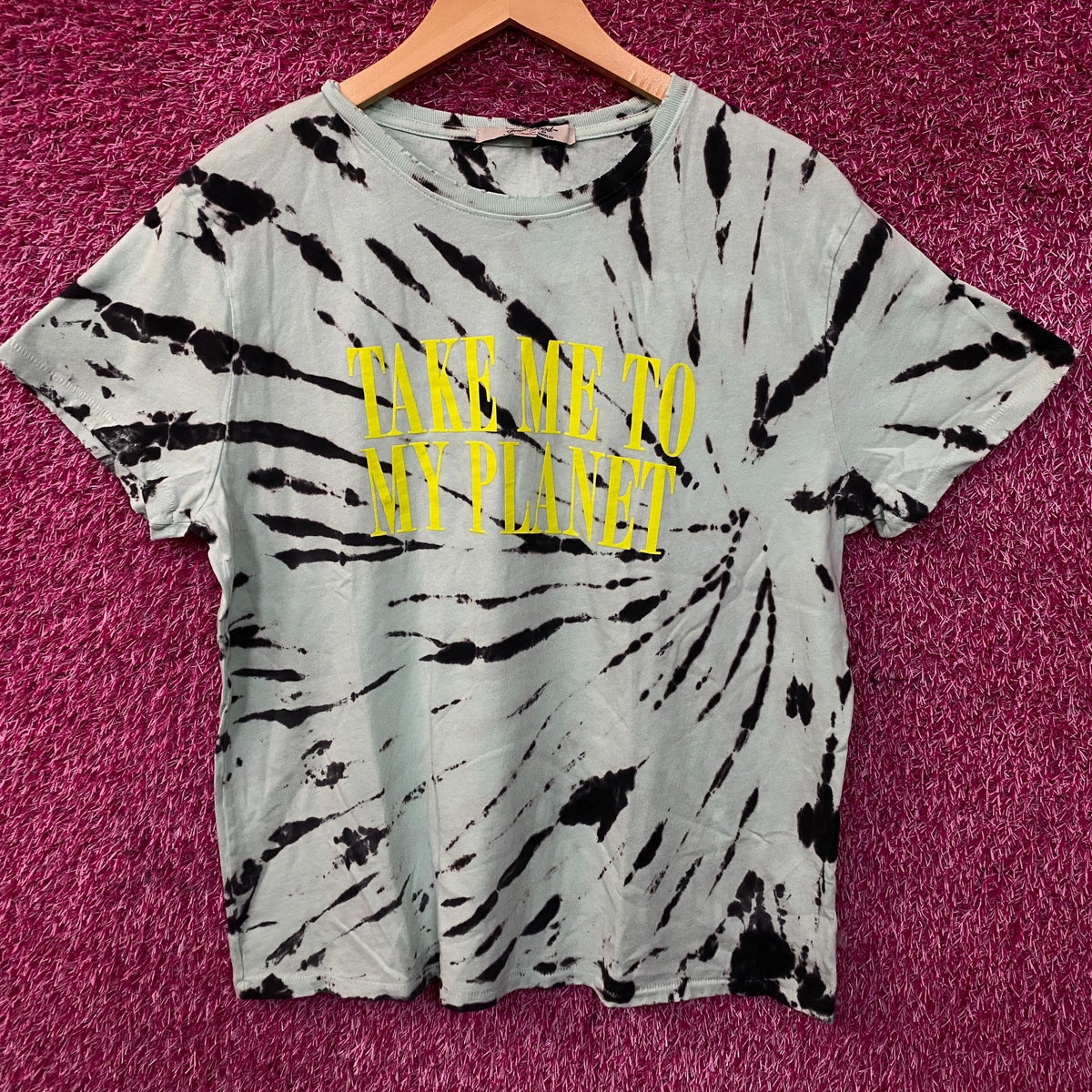 Junk Food Clothing Take Me To My Planet Tie-Dye Graphic Tee Medium