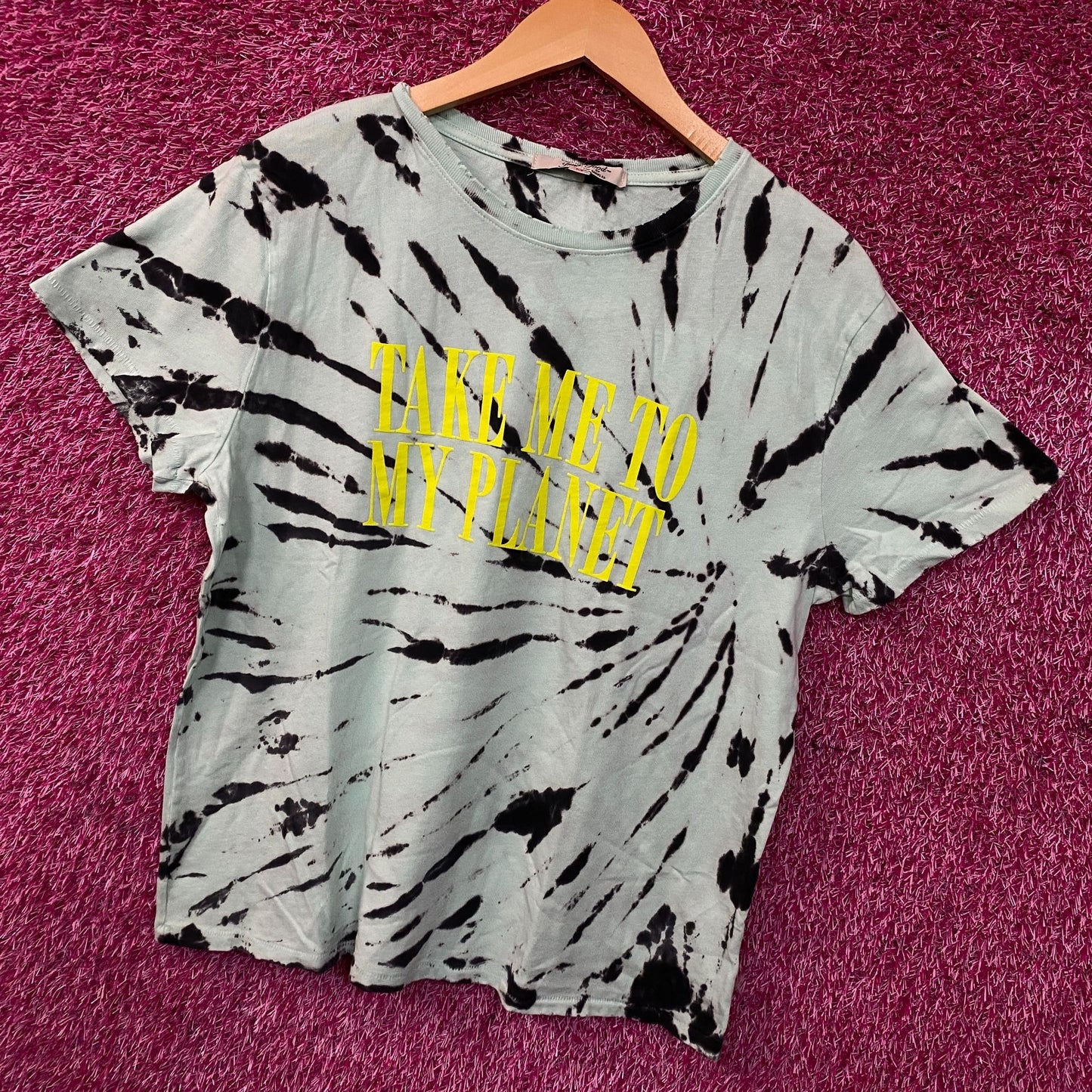 Junk Food Clothing Take Me To My Planet Tie-Dye Graphic Tee Medium