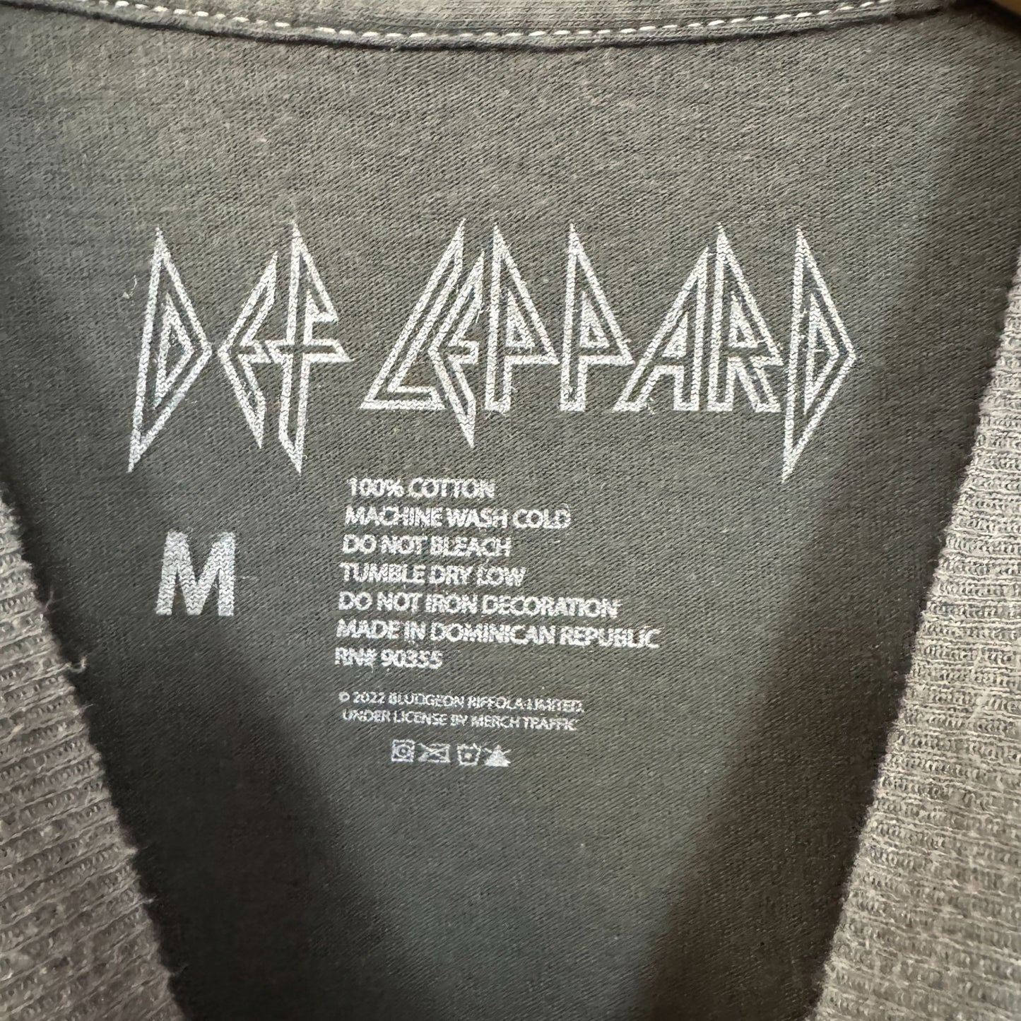 Def Leppard Animal Neon Jungle Cat Heavy Metal Band Tee M