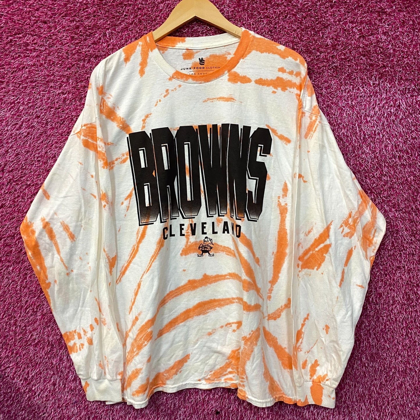 NFL Franchise AFC North Cleveland Browns Tie-Dye Long Sleeve Large