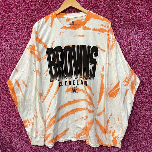 NFL Franchise AFC North Cleveland Browns Tie-Dye Long Sleeve Large