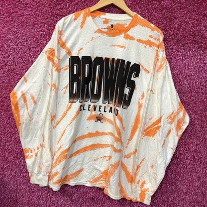 NFL Franchise AFC North Cleveland Browns Tie-Dye Long Sleeve Large