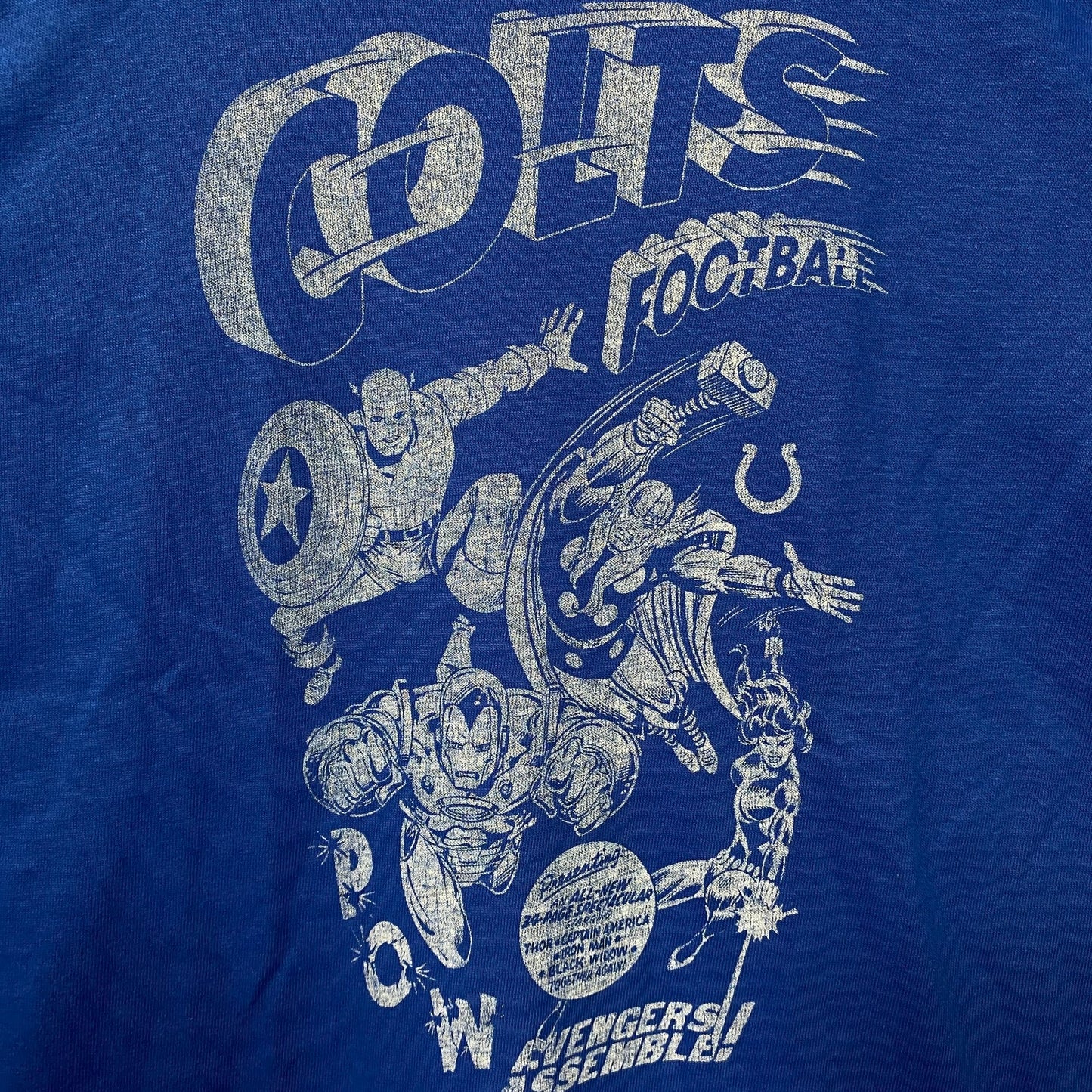 Junk Food X Marvel The Avengers Lineup Indianapolis Colts T-Shirt Medium