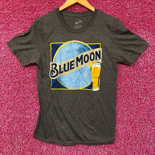 Luv Blue Moon Beer Distressed Logo T-Shirt Small
