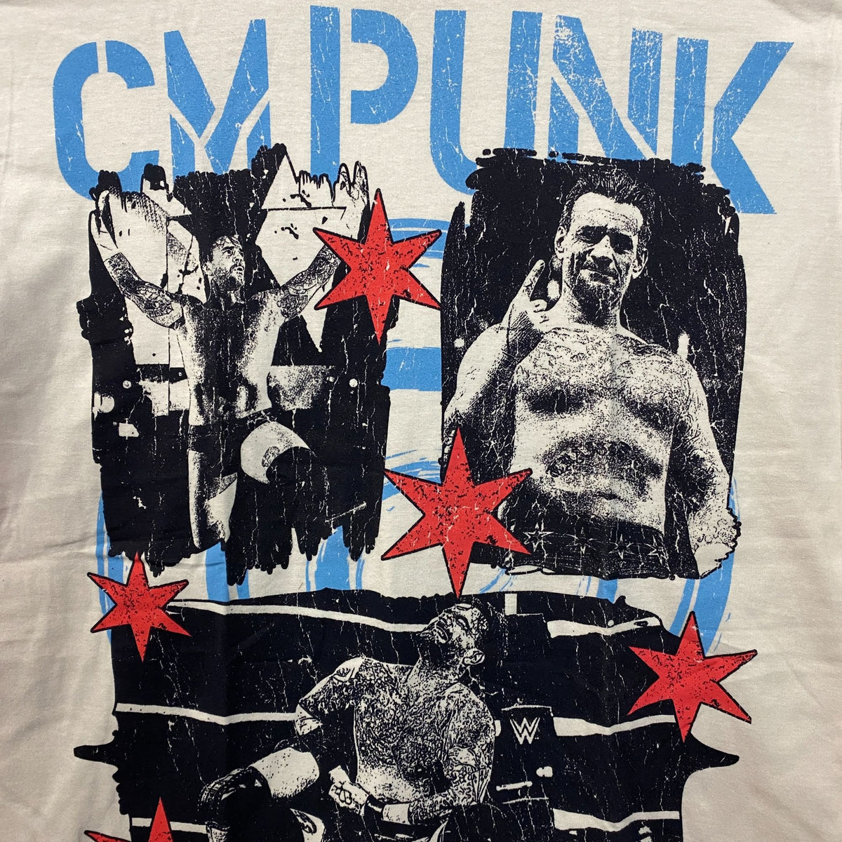 WWE CM Punk Ripple Junction Grunge Graphic T-Shirt Large