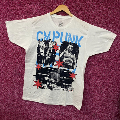WWE CM Punk Ripple Junction Grunge Graphic T-Shirt Large