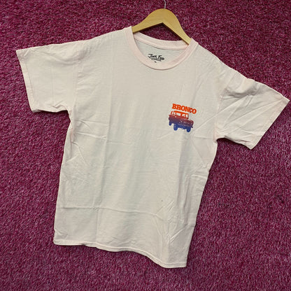 Junk Food Ford Bronco 4-Wheel-Drive Pink Graphic T-Shirt Small