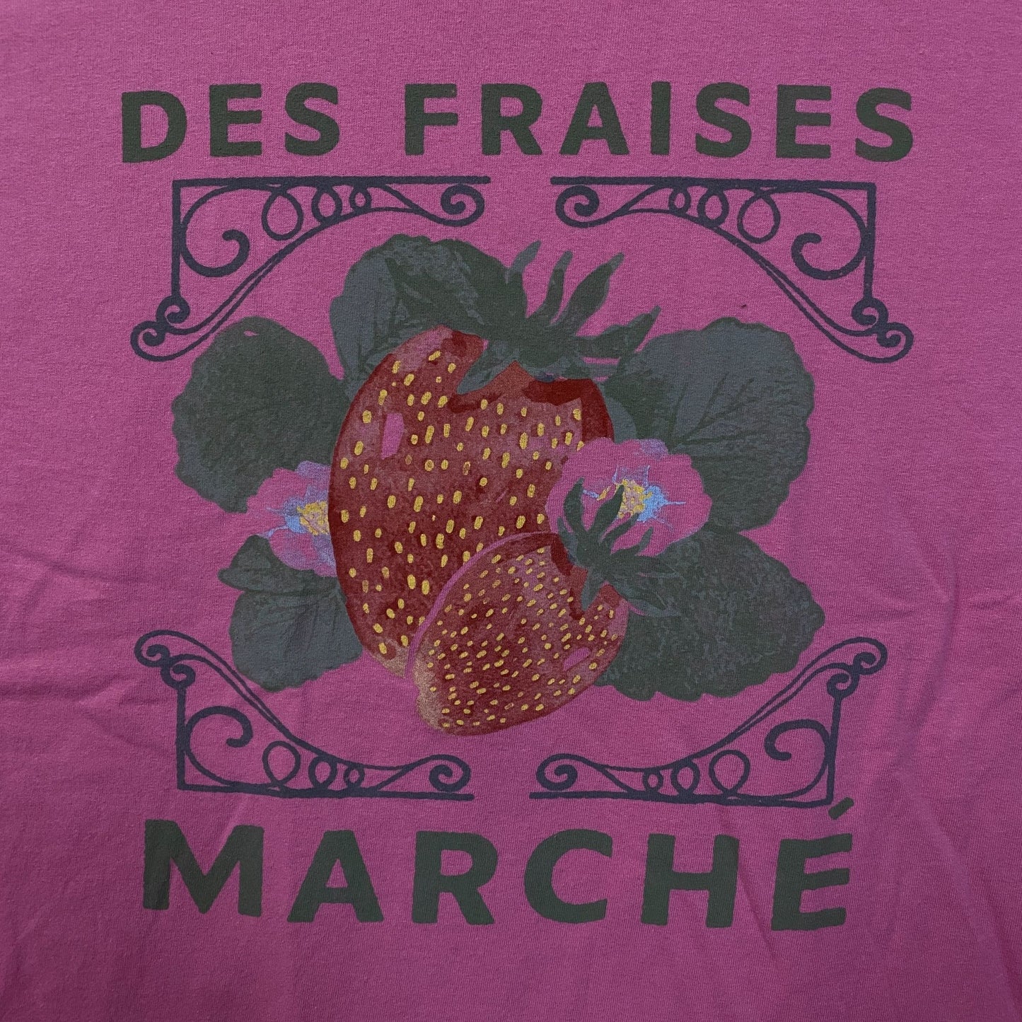 Junk Food Des Fraises Marché Cute Graphic T-Shirt Large