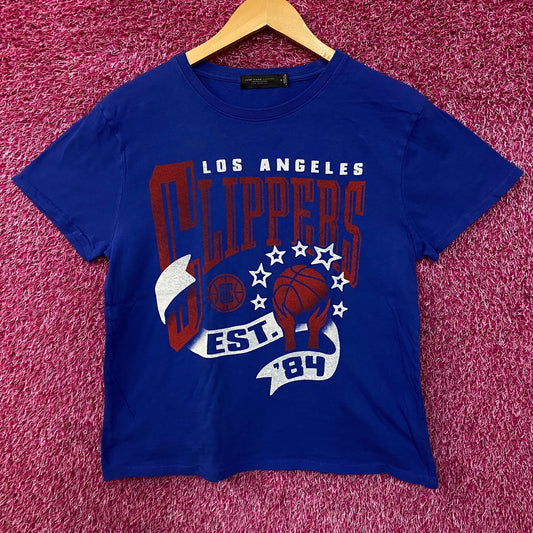 Junk Food Clothing Los Angeles Clippers Banner Women's Vintage Style Tee Medium