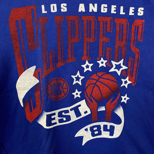 Junk Food Clothing Los Angeles Clippers Banner Women's Vintage Style Tee Medium