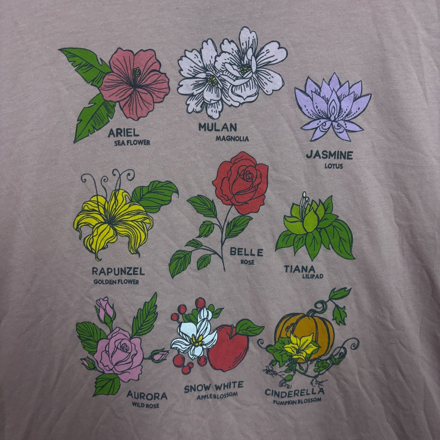 Disney Princess Flower women’s plus size T-shirt 5