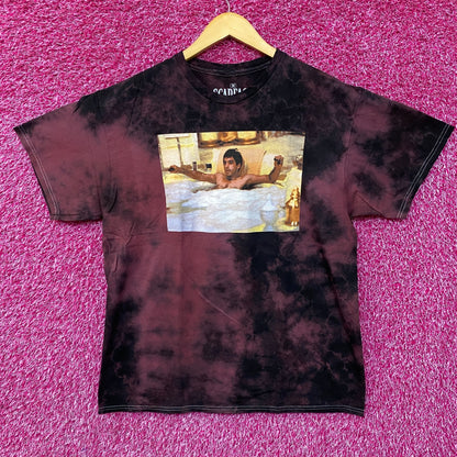 Scareface Tony Montana Maroon Tie Dye T-Shirt Medium