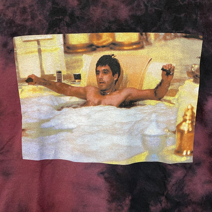 Scareface Tony Montana Maroon Tie Dye T-Shirt Medium
