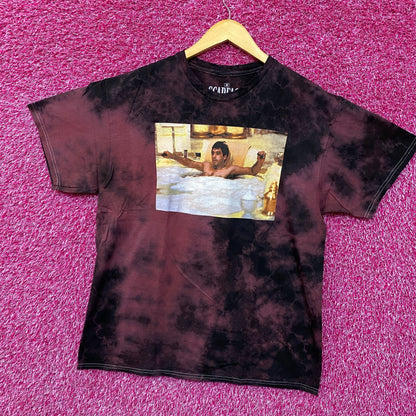 Scareface Tony Montana Maroon Tie Dye T-Shirt Medium