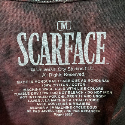 Scareface Tony Montana Maroon Tie Dye T-Shirt Medium