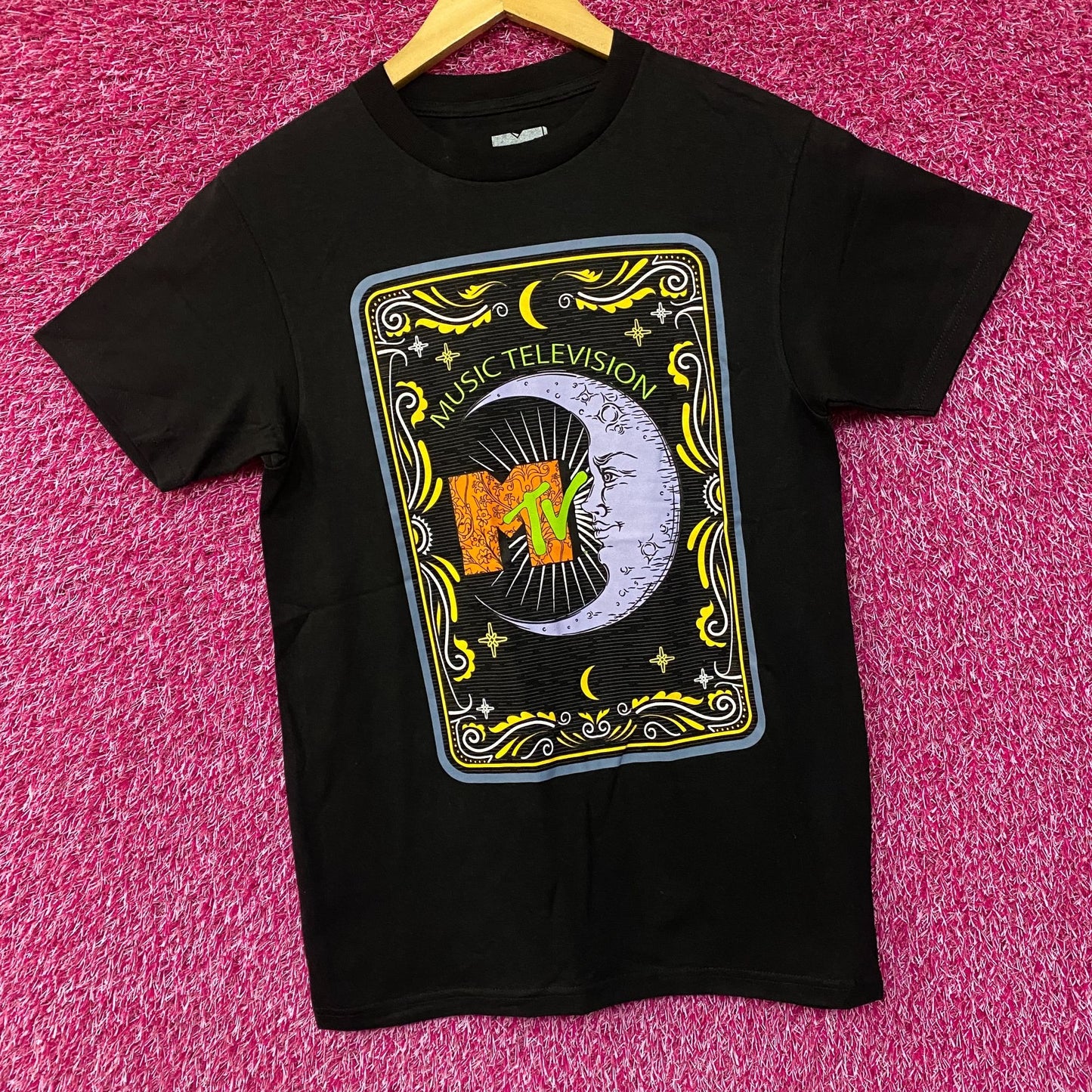 MTV Music Television Tarot Card Crescent Moon T-Shirt Small