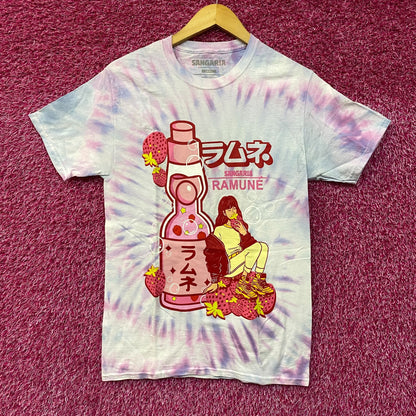Sangaria Ramune Strawberry Tie Dye T-Shirt Small