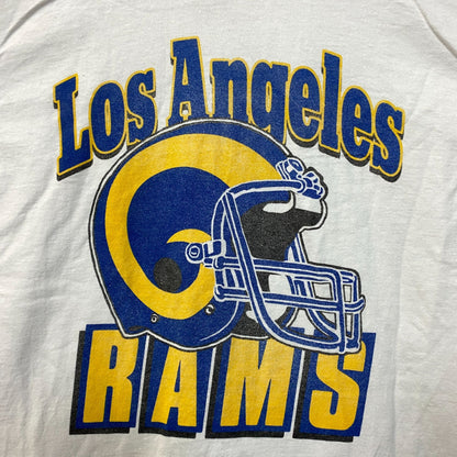 Junk Food Clothing NFL Los Angeles Rams Throwback Helmet Retro Style T-Shirt Small