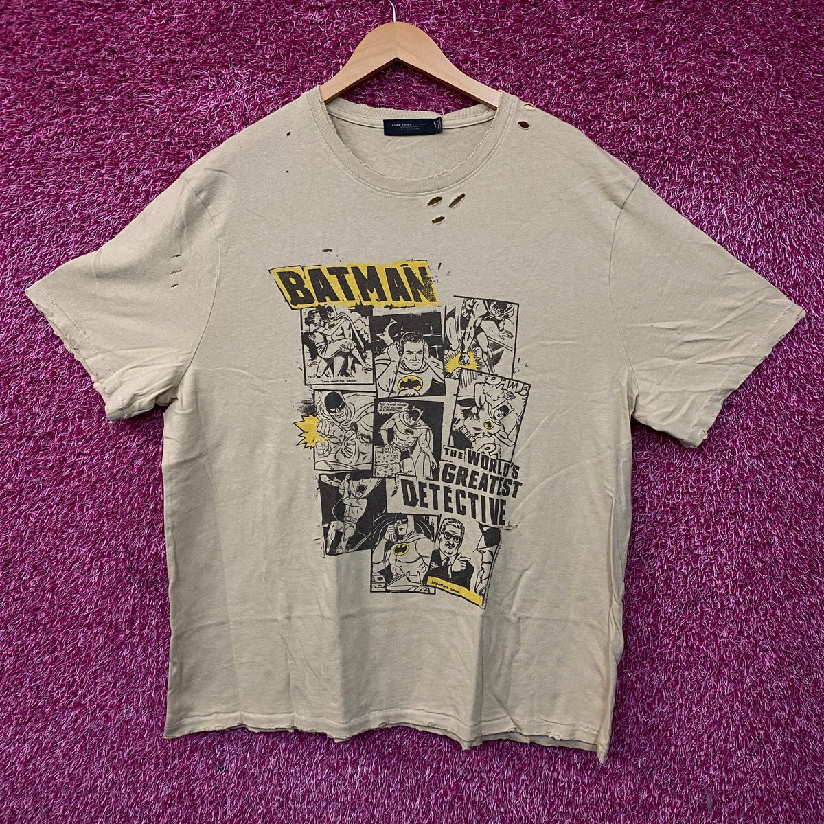 Junk Food Clothing Batman Panel Collage Vintage Destroy Tee 2XL